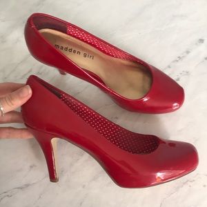 Red Madden Girl Heels